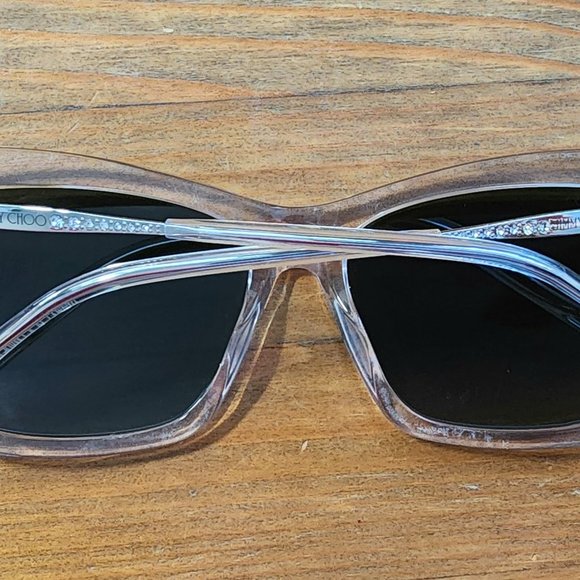 ?SALE? NEW AUTH Jimmy Choo SADY Transparent Sunglasses Crystal 56-16-145 main image 6